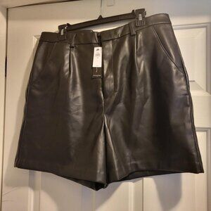 Vegan Leather Shorts